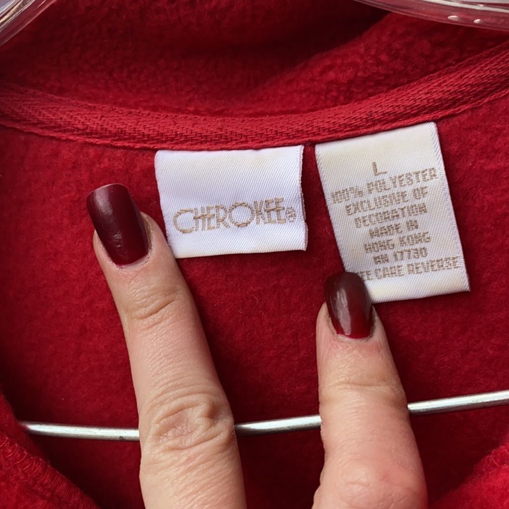 Cherokee holiday fleece sz. L - Picture 2 of 2
